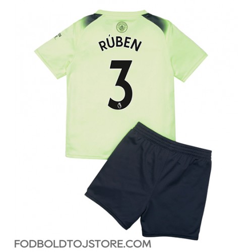 Manchester City Ruben Dias #3 Tredje sæt Børn 2022-23 Kortærmet (+ Korte bukser)